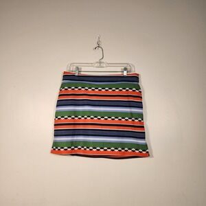 IZOD GOLF Skort Women 4 Multi Color Striped Geometric Athletic Active Golf Skirt